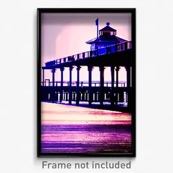 Pixel Art Poster - Stained Pier (8 Bit Psychedelic Trippy Video Game Print)