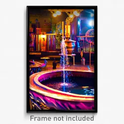 Pixel Art Poster - Fancy Watering Hole (8 Bit Psychedelic Video Game Print)