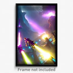 Pixel Art Poster - Bright Lair (8 Bit Psychedelic Trippy Weird Video Game Print)