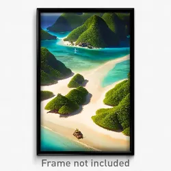 Pixel Art Poster - Gracious Archipelago (8 Bit Psychedelic Video Game Print)