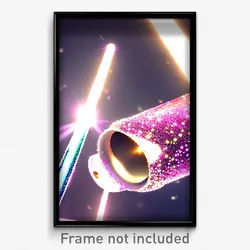 Pixel Art Poster - Sparkling Tube (8 Bit Psychedelic Trippy Video Game Print)