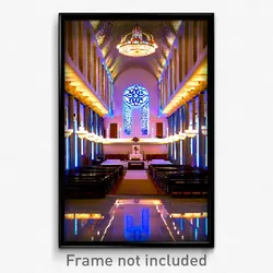Pixel Art Poster - Pristine Synagogue (8 Bit Psychedelic Video Game Print)