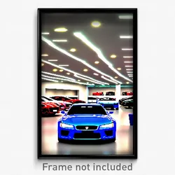 Pixel Art Poster - Stimulating Car Dealership (8 Bit Video Game Print)