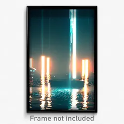 Pixel Art Poster - Dazzling Flood (8 Bit Psychedelic Trippy Video Game Print)