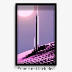 Pixel Art Poster - Barren Gambit (8 Bit Psychedelic Trippy Video Game Print)