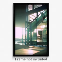Pixel Art Poster - Glass Landing (8 Bit Psychedelic Trippy Video Game Print)