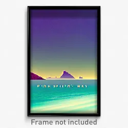 Pixel Art Poster - Pure Bay (8 Bit Psychedelic Trippy Weird Video Game Print)