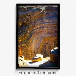 Pixel Art Poster - Gargantuan Petroglyphs (8 Bit Psychedelic Video Game Print)