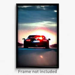 Pixel Art Poster - Adorable Backdrifting (8 Bit Psychedelic Video Game Print)