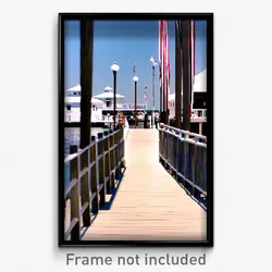 Pixel Art Poster - White Wharf (8 Bit Psychedelic Trippy Weird Video Game Print)