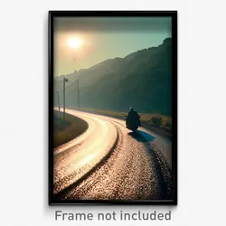 Pixel Art Poster - Hard To Find Road (8 Bit Psychedelic Trippy Video Game Print)