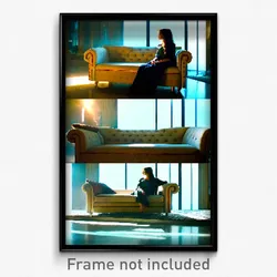 Pixel Art Poster - Majestic Couch (8 Bit Psychedelic Trippy Video Game Print)