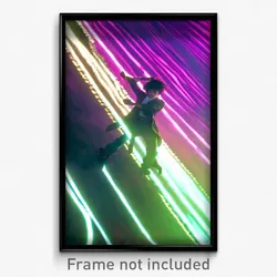 Pixel Art Poster - Warped Kame (8 Bit Psychedelic Trippy Weird Video Game Print)