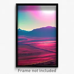 Pixel Art Poster - Polished Plains (8 Bit Psychedelic Trippy Video Game Print)