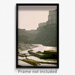 Pixel Art Poster - Colorless Quarry (8 Bit Psychedelic Trippy Video Game Print)