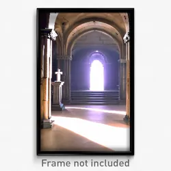 Pixel Art Poster - Admired Crypt (8 Bit Psychedelic Trippy Video Game Print)
