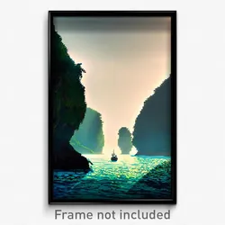 Pixel Art Poster - Narrow Isle (8 Bit Psychedelic Trippy Weird Video Game Print)