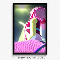 Pixel Art Poster - Rosy Anime (8 Bit Psychedelic Trippy Weird Video Game Print)