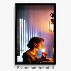Pixel Art Poster - Thoughtful Lamp (8 Bit Psychedelic Trippy Video Game Print)