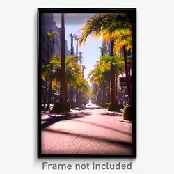 Pixel Art Poster - Whopping Avenue (8 Bit Psychedelic Trippy Video Game Print)