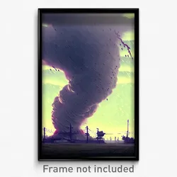 Pixel Art Poster - Spotted Tornado (8 Bit Psychedelic Trippy Video Game Print)
