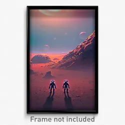 Pixel Art Poster - Grimy Mars (8 Bit Psychedelic Trippy Weird Video Game Print)