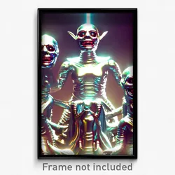 Pixel Art Poster - Shiny Grotesque (8 Bit Psychedelic Trippy Video Game Print)