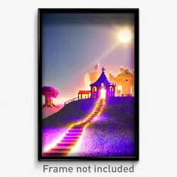 Pixel Art Poster - Coarse Folly (8 Bit Psychedelic Trippy Video Game Print)