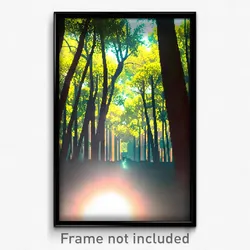 Pixel Art Poster - Bright Woods (8 Bit Psychedelic Trippy Video Game Print)
