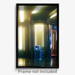 Pixel Art Poster - Small Bank (8 Bit Psychedelic Trippy Weird Video Game Print)
