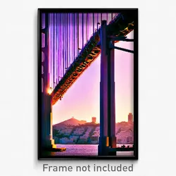 Pixel Art Poster - Brilliant San Francisco (8 Bit Psychedelic Video Game Print)