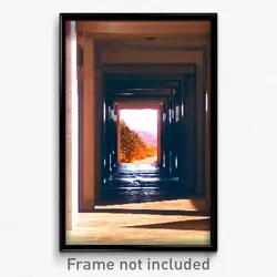 Pixel Art Poster - Dry Hallway (8 Bit Psychedelic Trippy Weird Video Game Print)