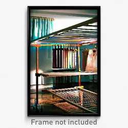 Pixel Art Poster - Extra Large Drying Rack (8 Bit Psychedelic Video Game Print)