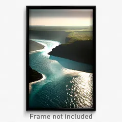 Pixel Art Poster - Wild Inlet (8 Bit Psychedelic Trippy Weird Video Game Print)