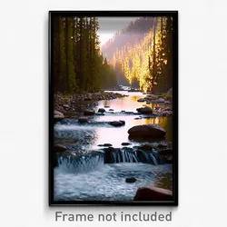 Pixel Art Poster - Extra Large Creek (8 Bit Psychedelic Trippy Video Game Print)