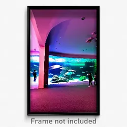 Pixel Art Poster - Huge Aquarium (8 Bit Psychedelic Trippy Video Game Print)