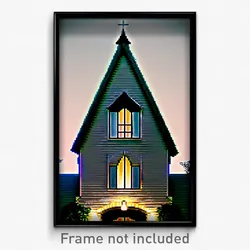 Pixel Art Poster - Cool Gable (8 Bit Psychedelic Trippy Weird Video Game Print)