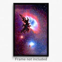 Pixel Art Poster - Accurate Nebula (8 Bit Psychedelic Trippy Video Game Print)