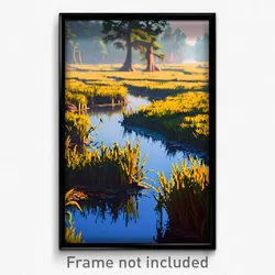 Pixel Art Poster - Shady Marsh (8 Bit Psychedelic Trippy Weird Video Game Print)