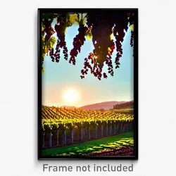 Pixel Art Poster - Lonely Vineyard (8 Bit Psychedelic Trippy Video Game Print)