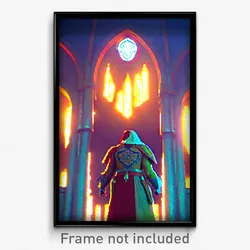Pixel Art Poster - Stained Fief (8 Bit Psychedelic Trippy Video Game Print)