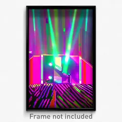 Pixel Art Poster - Glitch Art Concert (8 Bit Psychedelic Video Game Print)