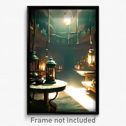 Pixel Art Poster - Murky Apothecary (8 Bit Psychedelic Trippy Video Game Print)