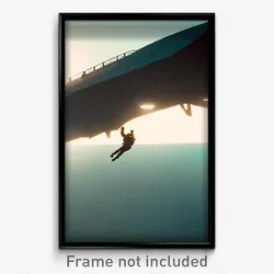 Pixel Art Poster - Made Up Landing (8 Bit Psychedelic Trippy Video Game Print)