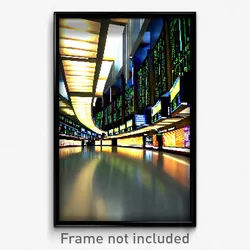 Pixel Art Poster - Tremendous Stock Trading Floor (8 Bit Video Game Print)