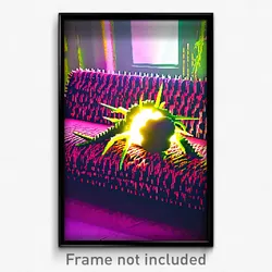 Pixel Art Poster - Thorny Couch (8 Bit Psychedelic Trippy Video Game Print)