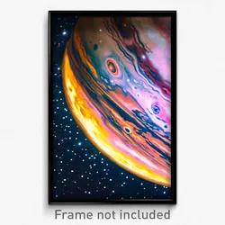 Pixel Art Poster - Captivating Jupiter (8 Bit Psychedelic Video Game Print)