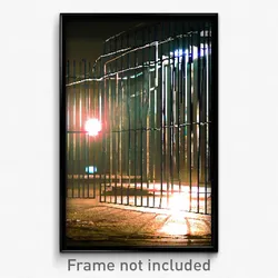 Pixel Art Poster - Deserted Wire (8 Bit Psychedelic Trippy Video Game Print)