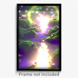 Pixel Art Poster - Detailed Fairy Ring (8 Bit Psychedelic Video Game Print)