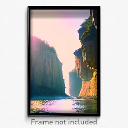 Pixel Art Poster - Treasured Cliff (8 Bit Psychedelic Trippy Video Game Print)